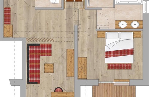 Ramsau am Dachstein Apartment | Panoramic suite, shower/bathtub, toilet, one room, half-board, short stay - Hotel Lindenhof