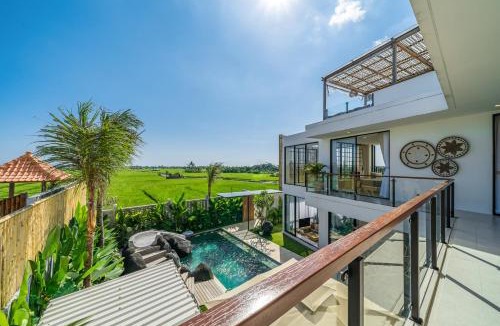 Beraban Villa | Villa Lumira - Breathtaking 4BR with Water Slide & Rice Field Views