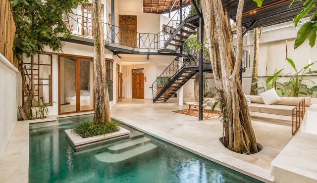 Designer 2-BR Villa Pool, 800m to Canggu Beach