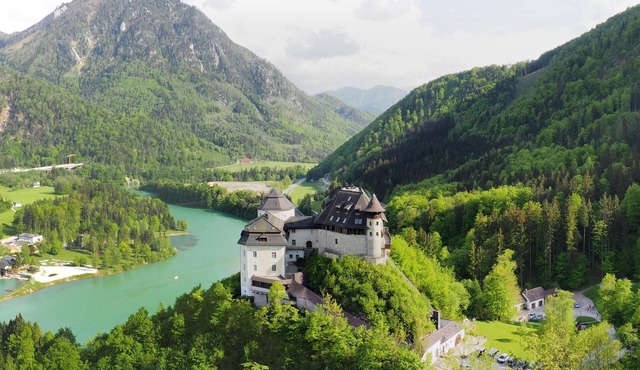 historic country house near the lake at the national park near the ski area Hinterstoder in Ramsau