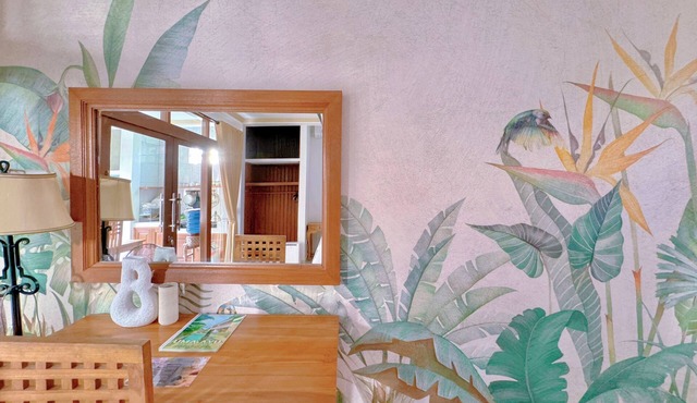 Modern room with garden view