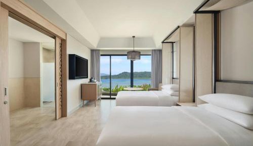 Double Room with Two Double Beds and Balcony - River View
