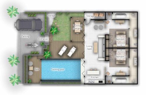 Sunset Road Villa | Luxurious and Cozy King Beds, Pool, closed living room