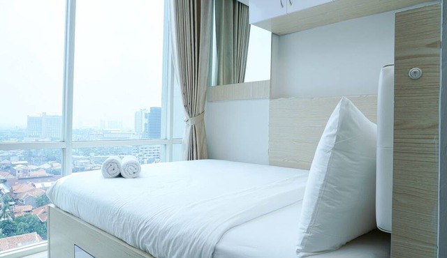 Cozy Minimalist 2BR with City View at Atlanta Apartment in Depok