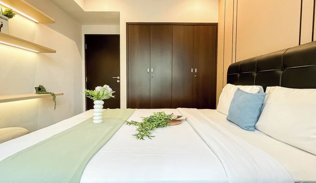 Modern 2Br Branz Bsd City Apartment Near Aeon Mall in Pagedangan
