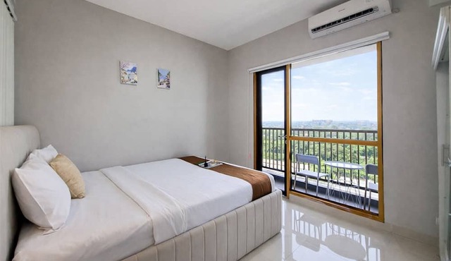 Comfortable Classic Beige 1Br At Apartment The Ayoma in South Tangerang